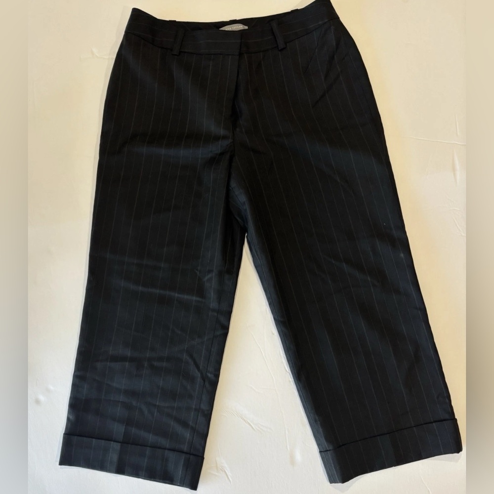 Ann Taylor women’s black striped dress pants size 10